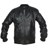Pelle Pelle Black Leather Bomber Jacket